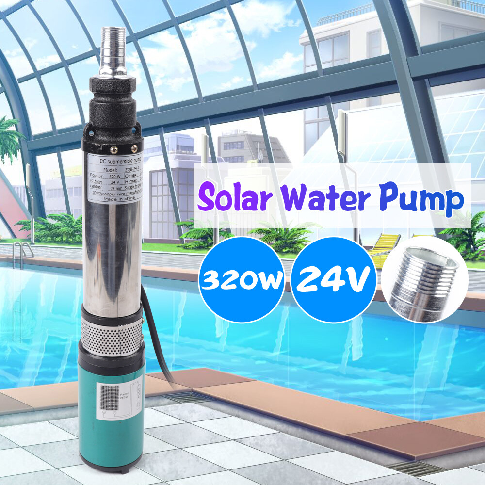 24V 5m³/h Solar Power Water Pump Farm Ranch Submersible Bore Hole Deep Well USA