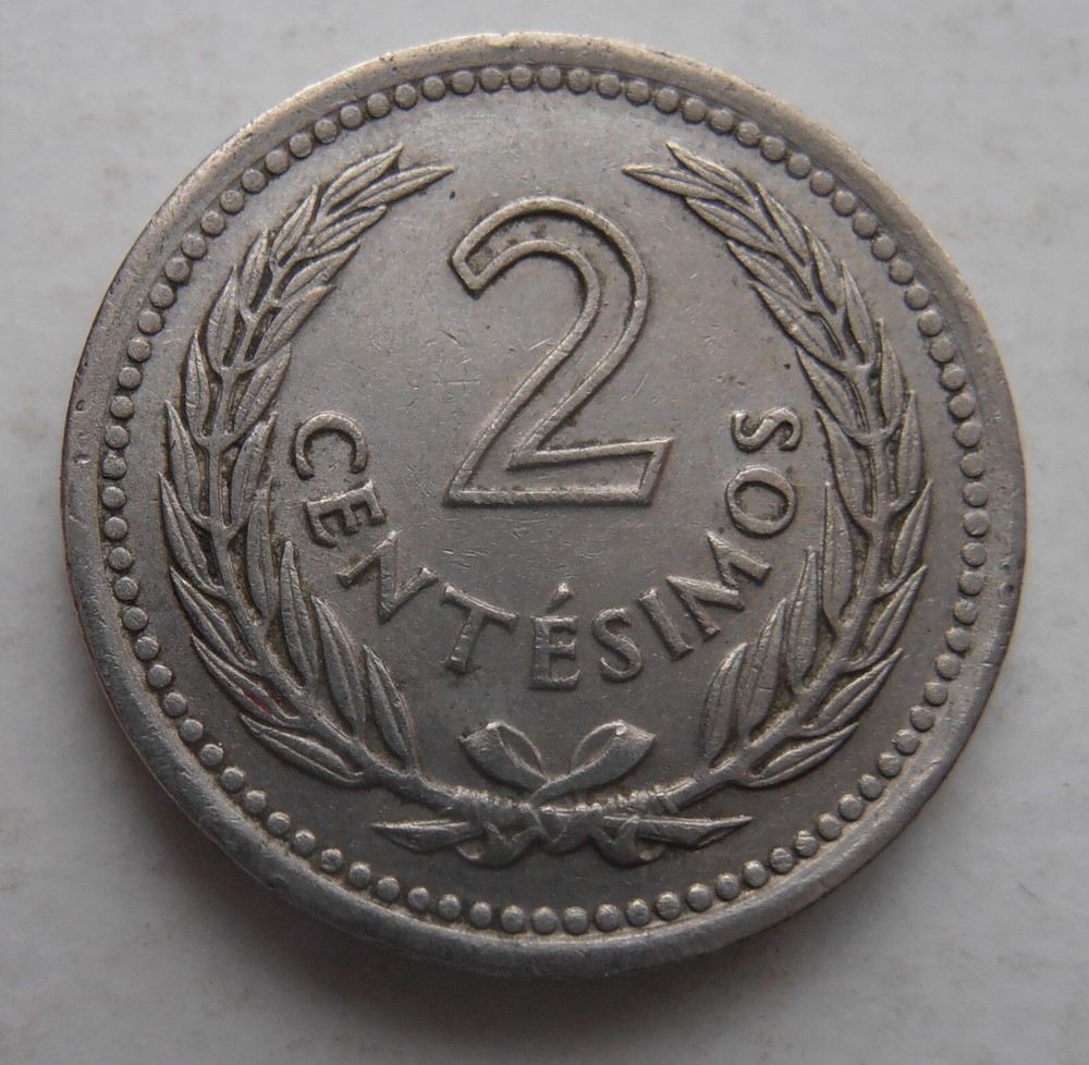 URUGUAY 2 CENTESIMOS 1953