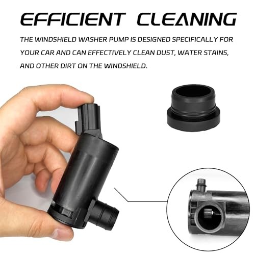 Windshield Washer Pump with Rubber Grommet, Replacement Windshield Washer 1PCS