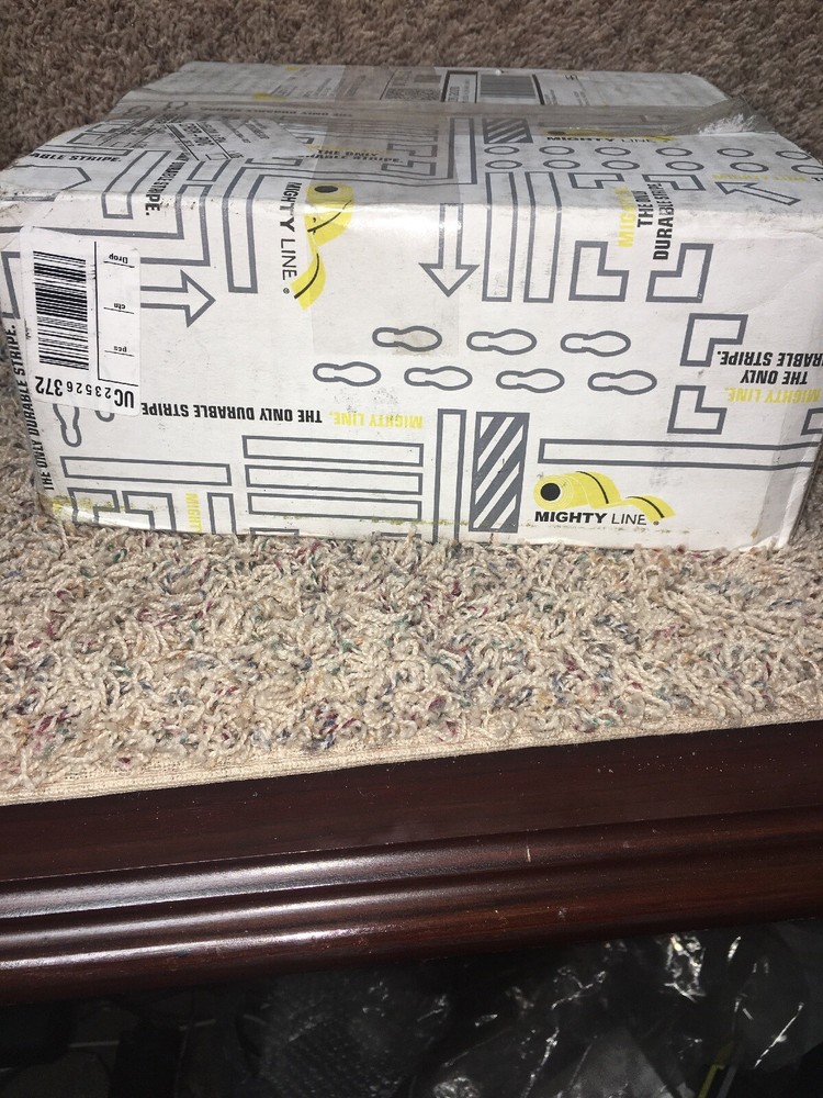 MIGHTY LINE 4RO Industrial Floor Tape, Solid, Continuous Roll, 4" Width