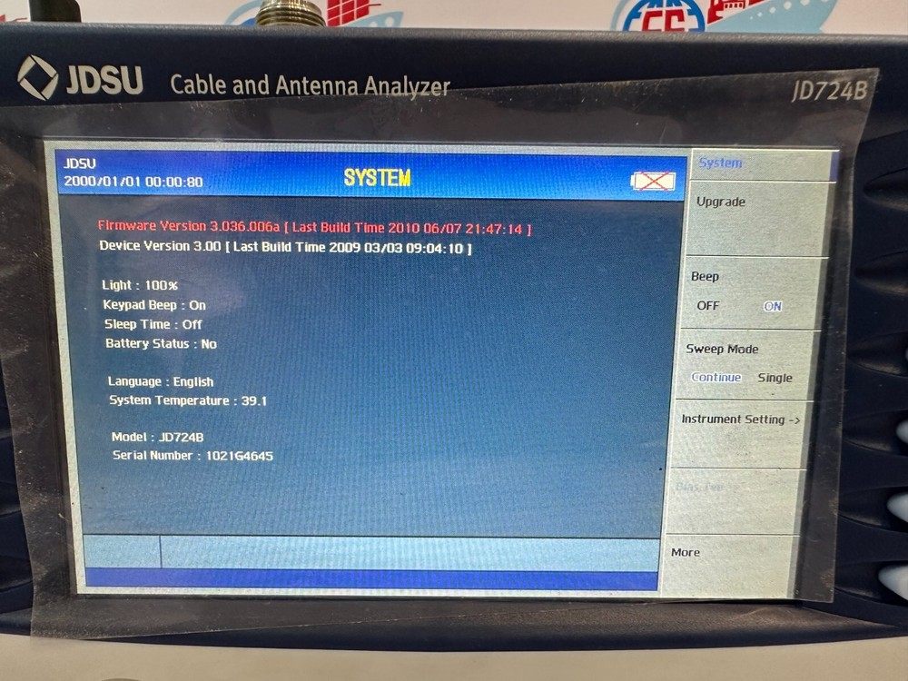 JDSU JD724B CELL ADVISOR CABLE & ANTENNA ANALYZER