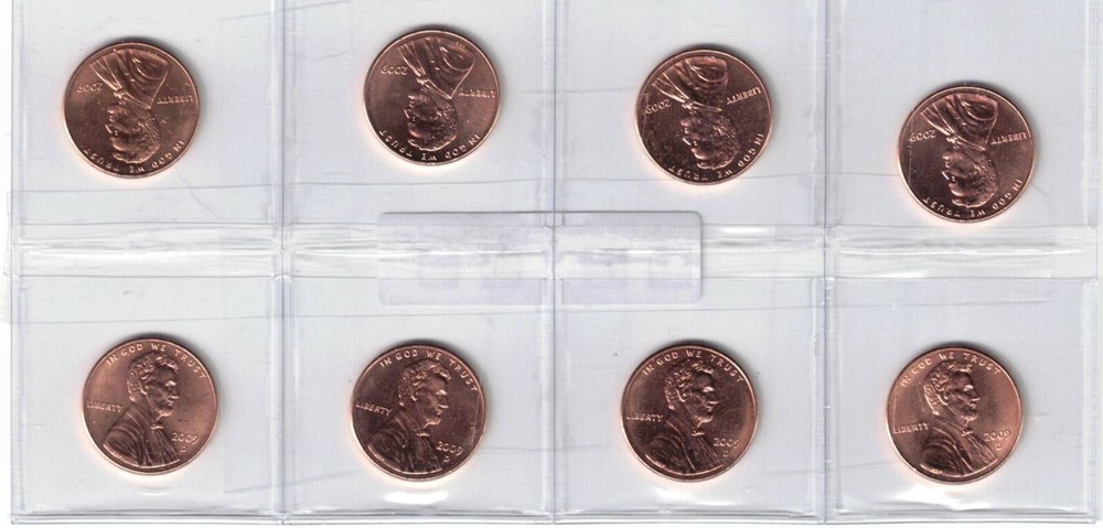 2009-P&D Lincoln Cent Set 8 Coins {BU} Lot#7
