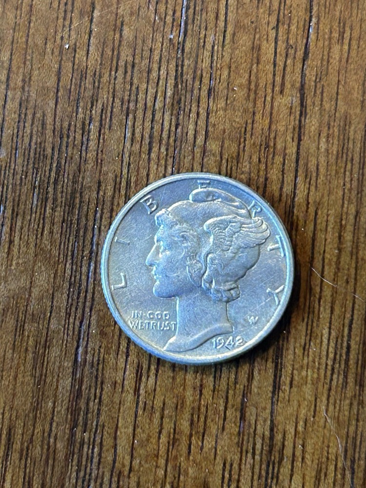 1942 Mercury Dime AU