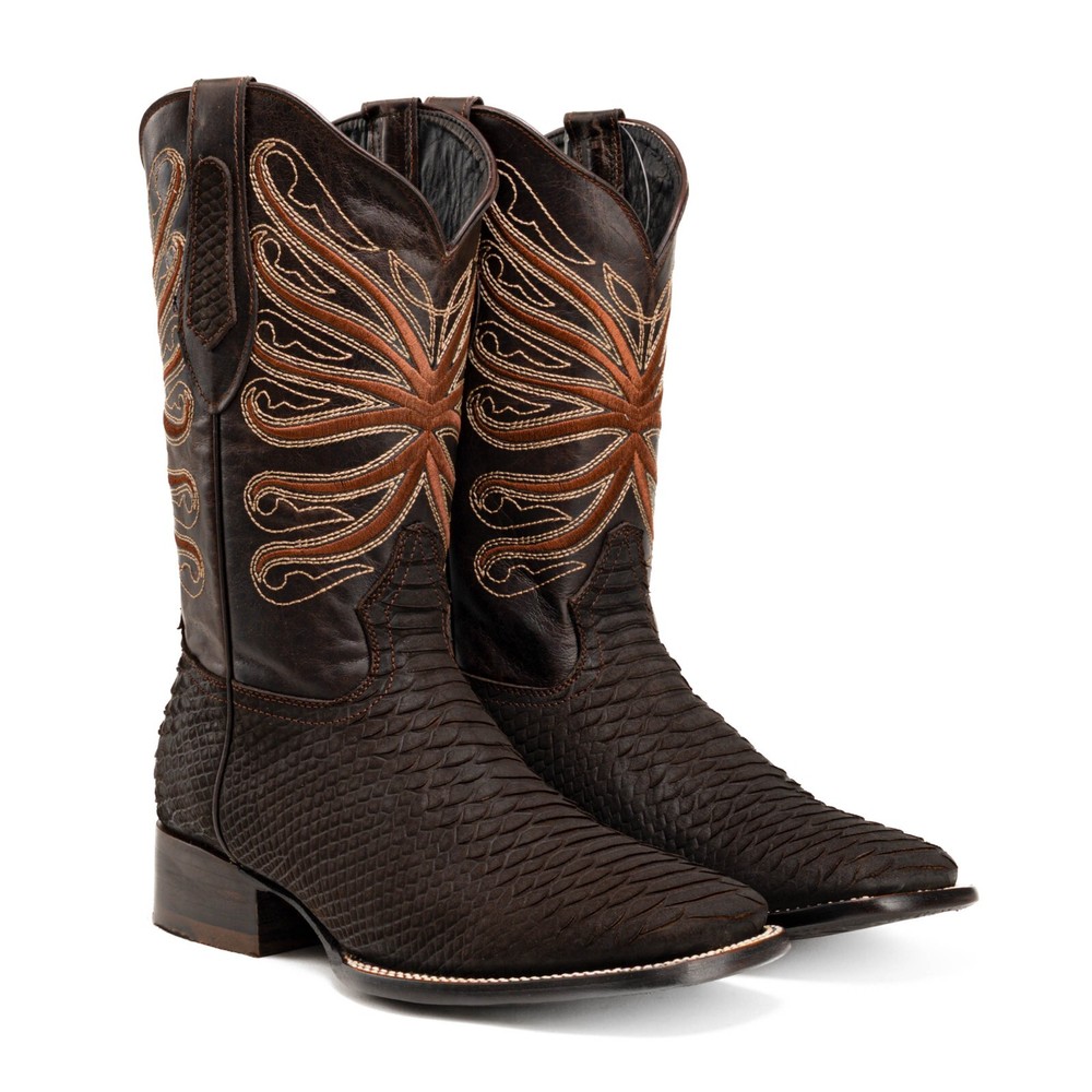 MEN'S VIPER PYTHON TRIBUTE LEATHER COWBOY BOOTS – HANDCRAFTED WESTERN RODEO BOOT