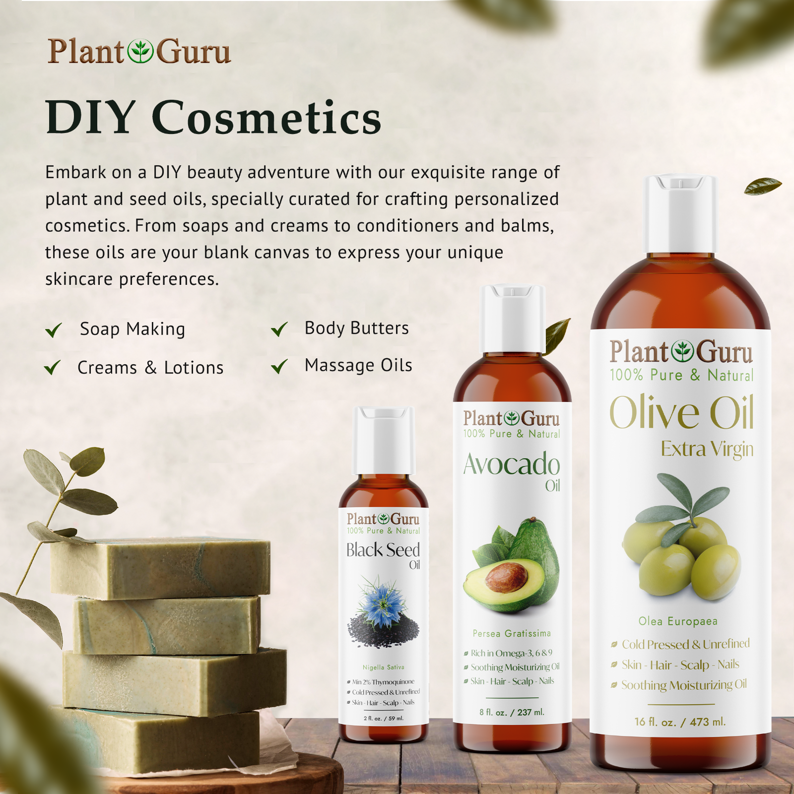 8 oz. Carrier Oil 100% Pure Natural Cold Pressed For Skin, Hair Growth, Massage