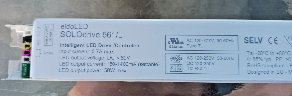 NEW eldoLED SOLOdrive 561/L Intelligent LED Driver - Controller 50W