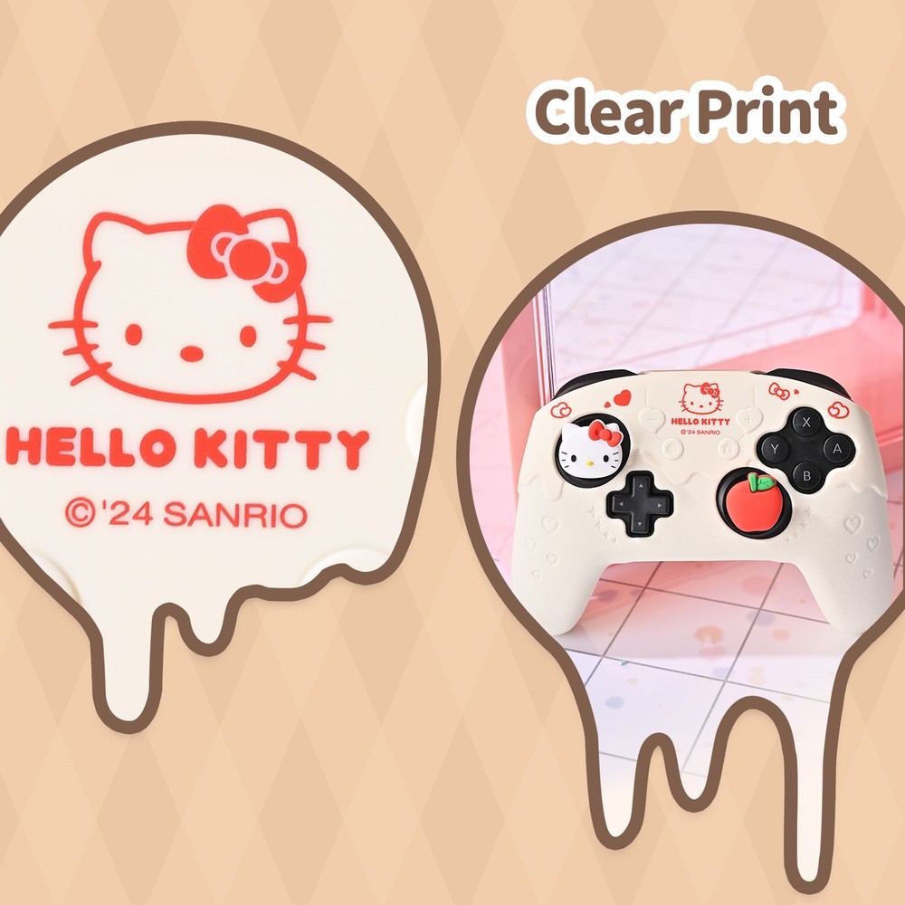 GeekShare X Sanrio Cover for PS5/Switch PRO Controller Skin Grip Sets HelloKitty