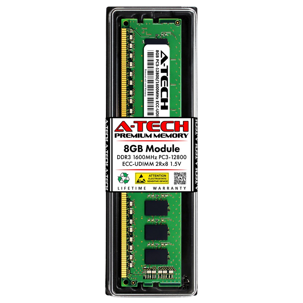 8GB 2Rx8 PC3-12800 ECC UDIMM (DELL 96MCT Equivalent) DDR3 Server Memory RAM
