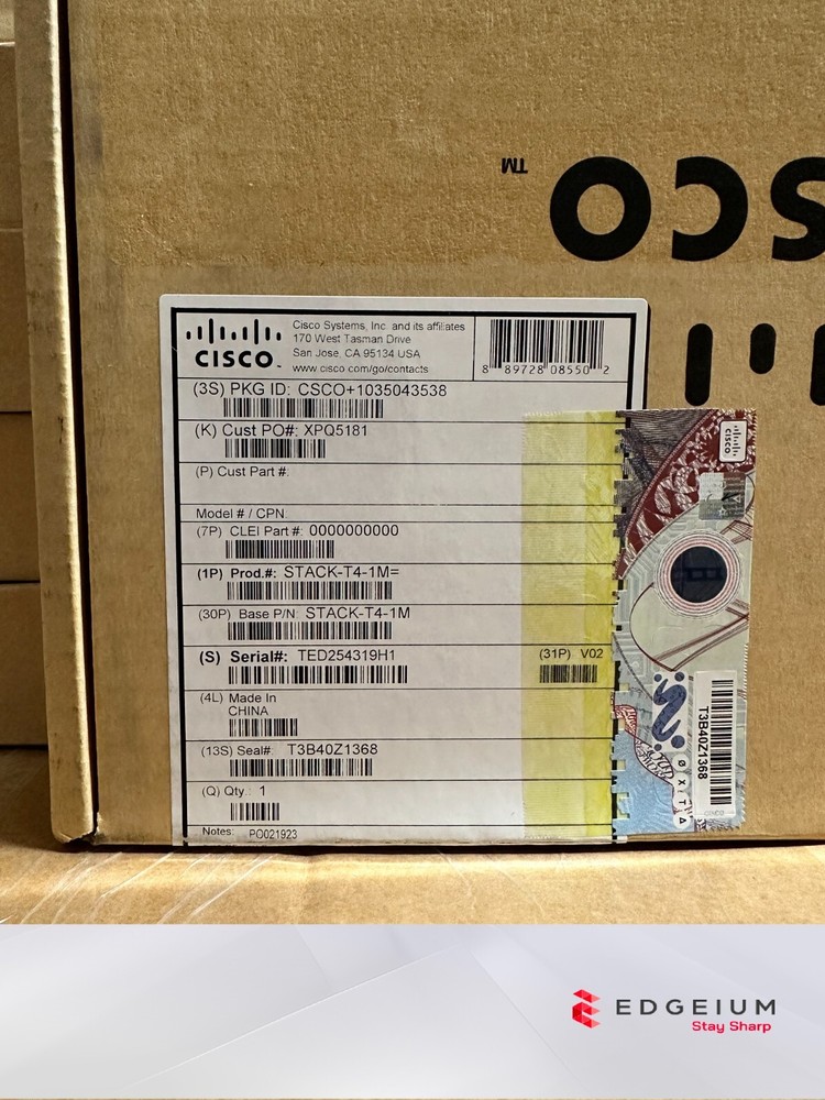 STACK-T4-1M *NEW SEALED* Cisco 1M Type 4 Stacking Cable