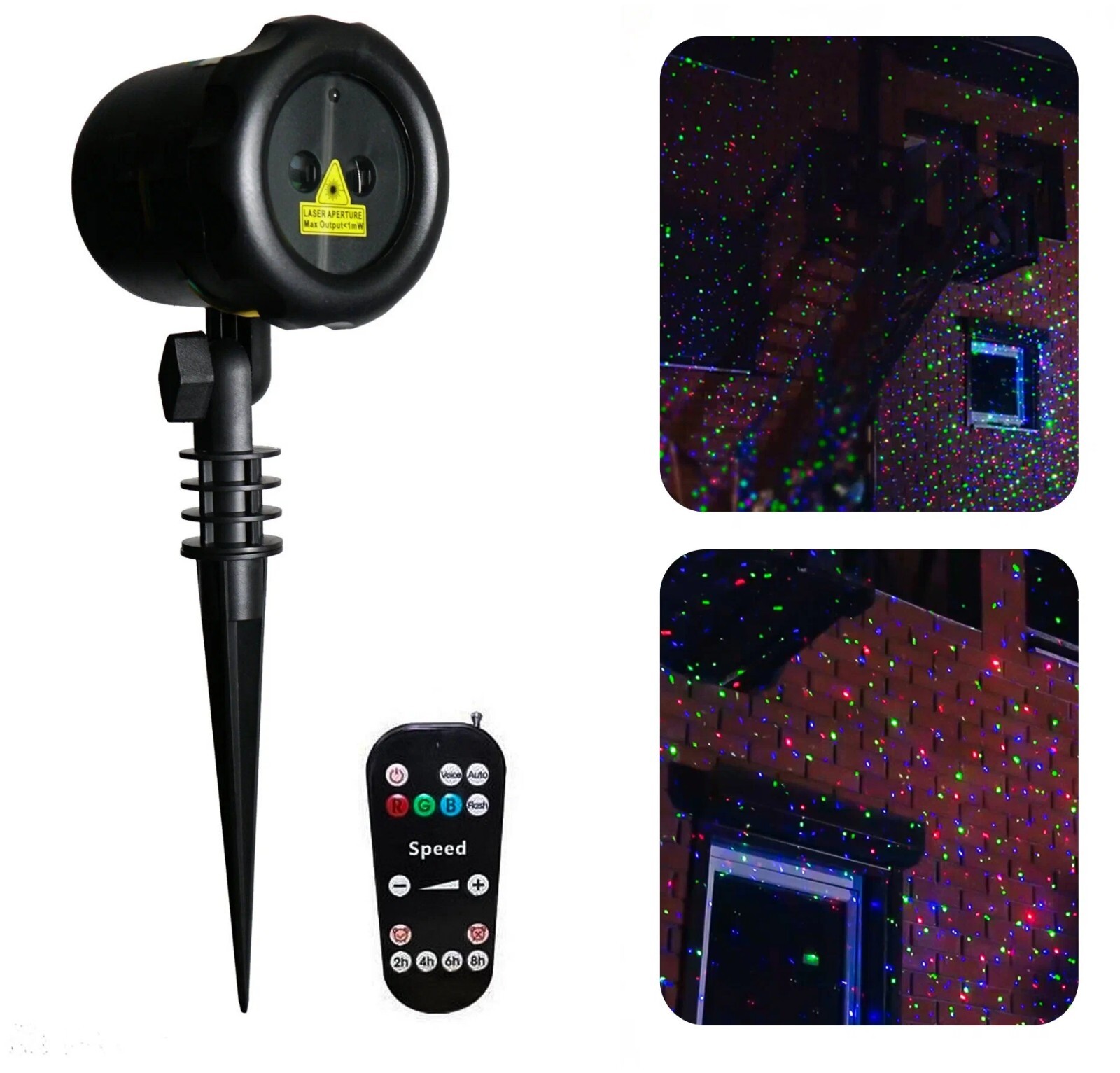 Laser Projector Lights Christmas Lights for Home Garden RED BLUE & GREEN Colour