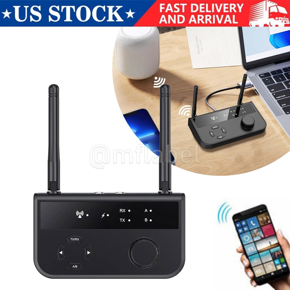 Transmitter Receiver Bluetooth 5.3 Long Range For TV Home Stereo Audio Adapter