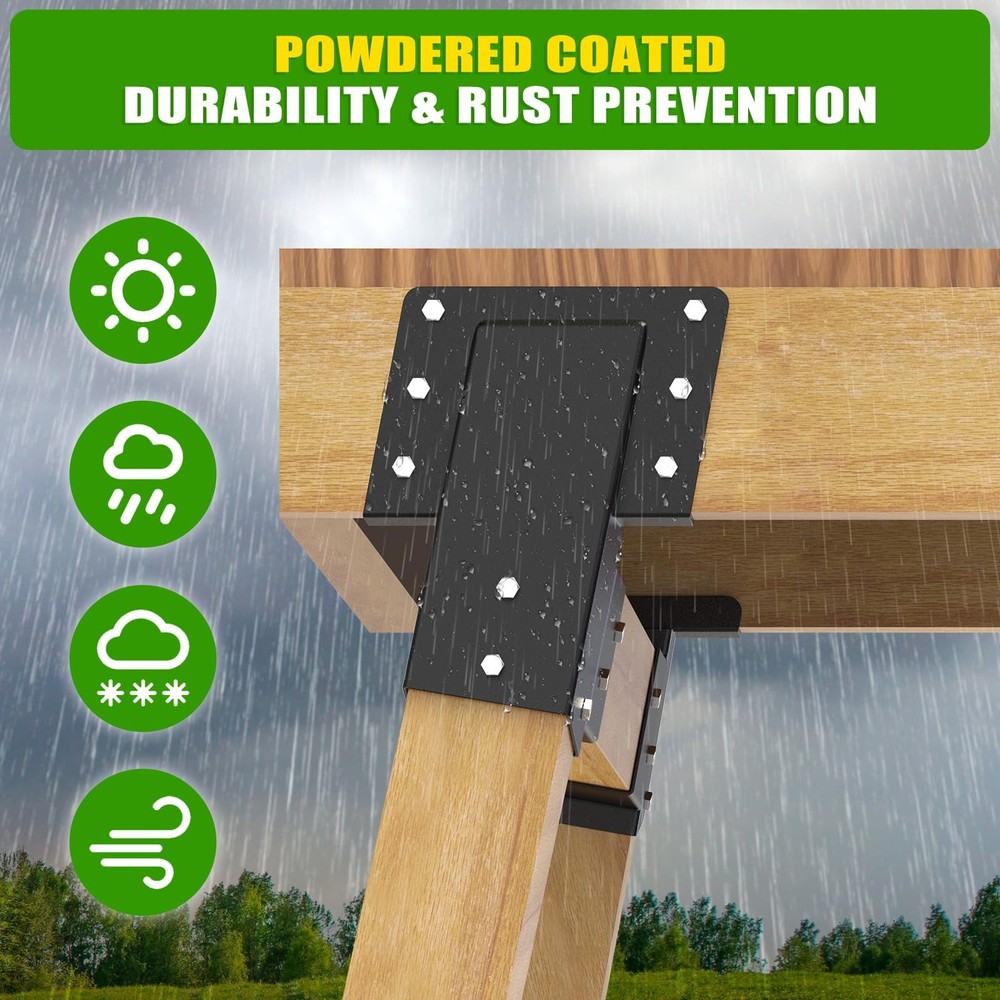 Heavy Duty Deer Stand Brackets 4x4 Compound Angle Bracket Powder Coated Elevated