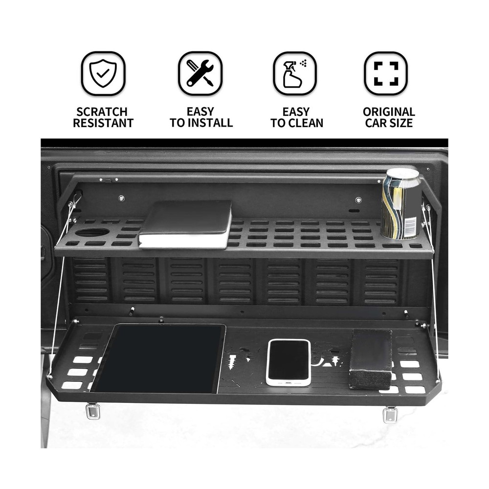 Hoolcar Tailgate Table Double-Layer Foldable Table Cargo Shelf Storage Rack C...