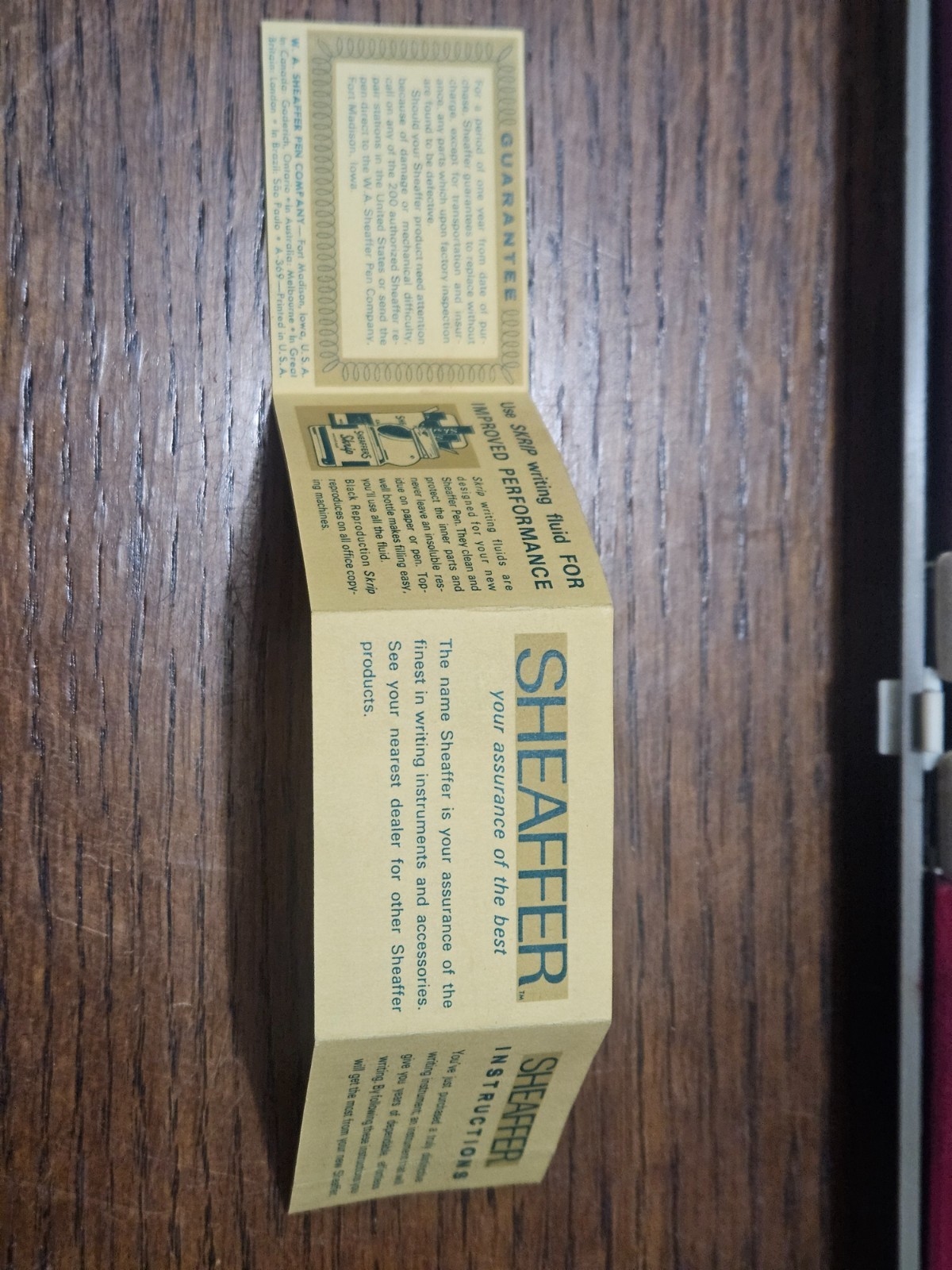 Sheaffer Fountain Pen Desk Set White Dot Chrome Black 14k used