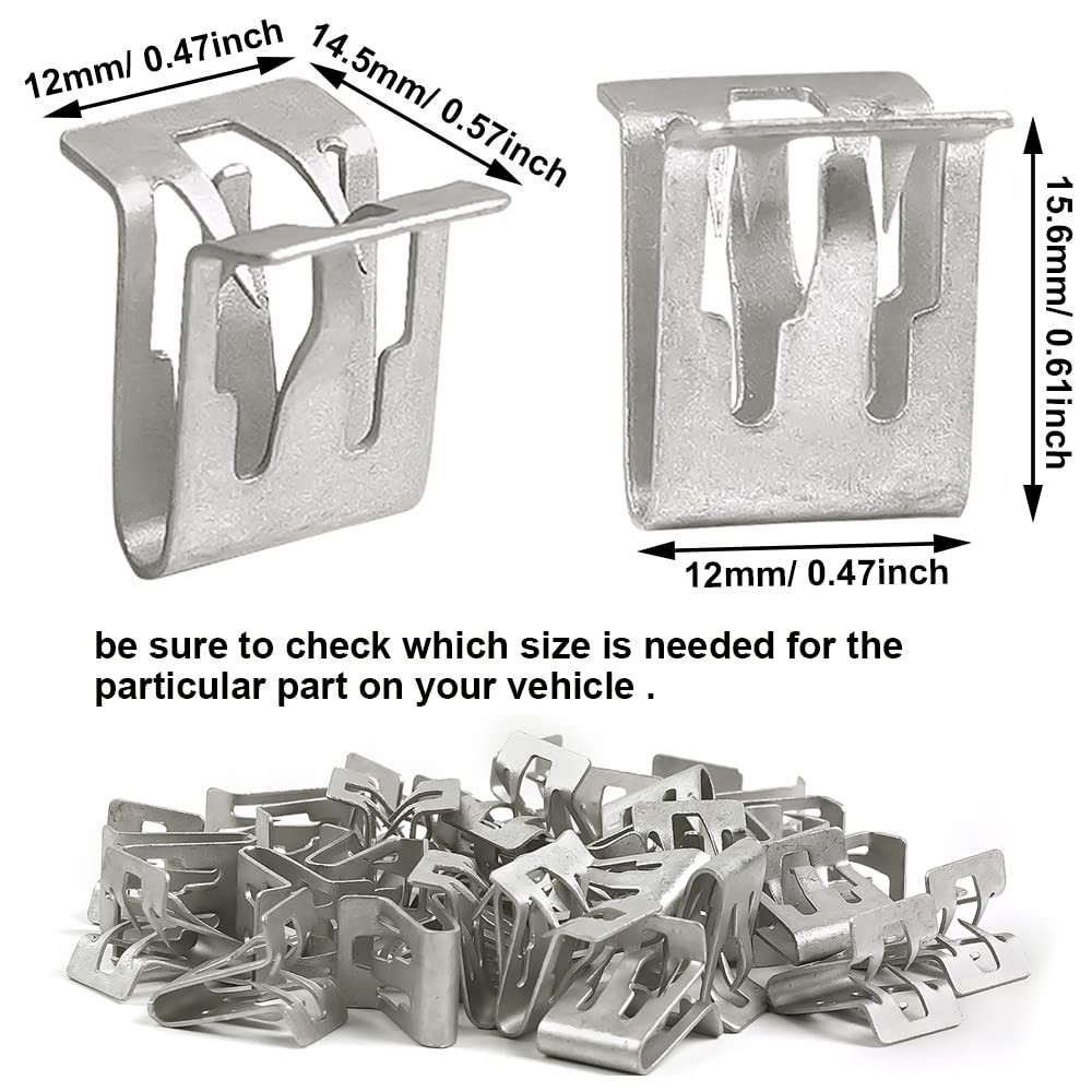 30Pcs GM Interior Trim Clips 1994-2017 - Console Dash One Size, Silver