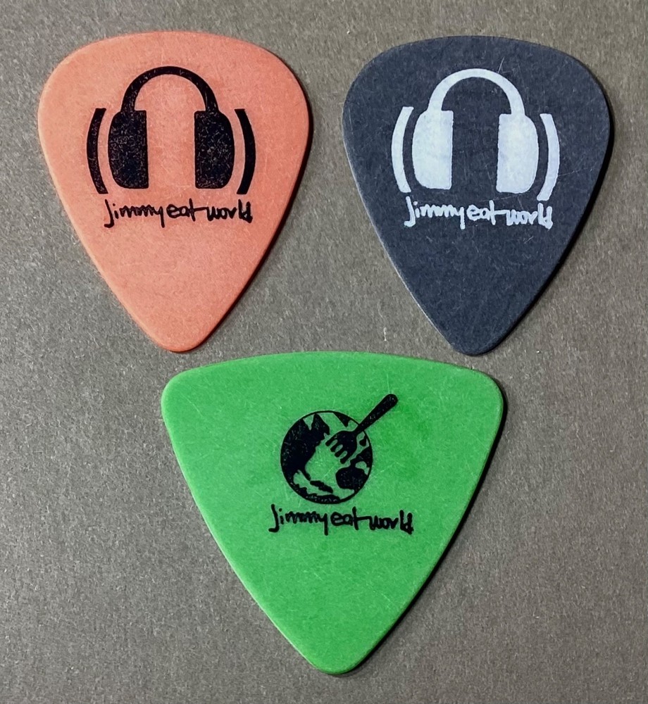 💥Special pkg - 3 Jimmy Eat World (Jim, Rick & Tom) Guitar Picks from 2003 Tour!