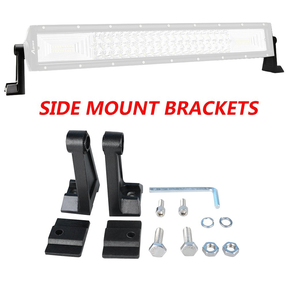 2x Universal Mounting Brackets Base Side Rotating LED Work Light Bar Bracket