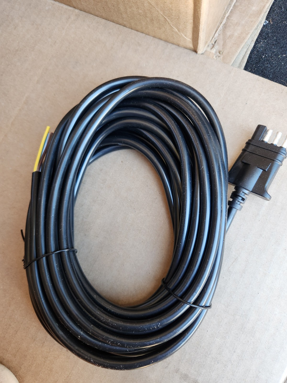 4-Way Trailer Wiring Harness 4Pin Trailer Connector to 4 Flat Wire - 30FT