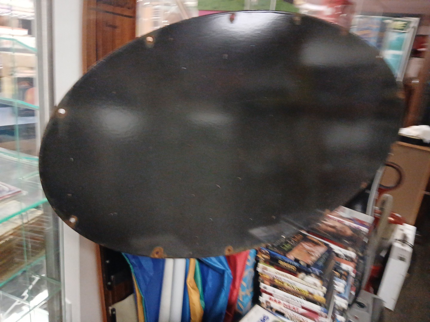 VINTAGE LARGE FORD PORCELAIN METAL SIGN 4FT CAR TRUCK AUTO DEALER SALES SERVICE