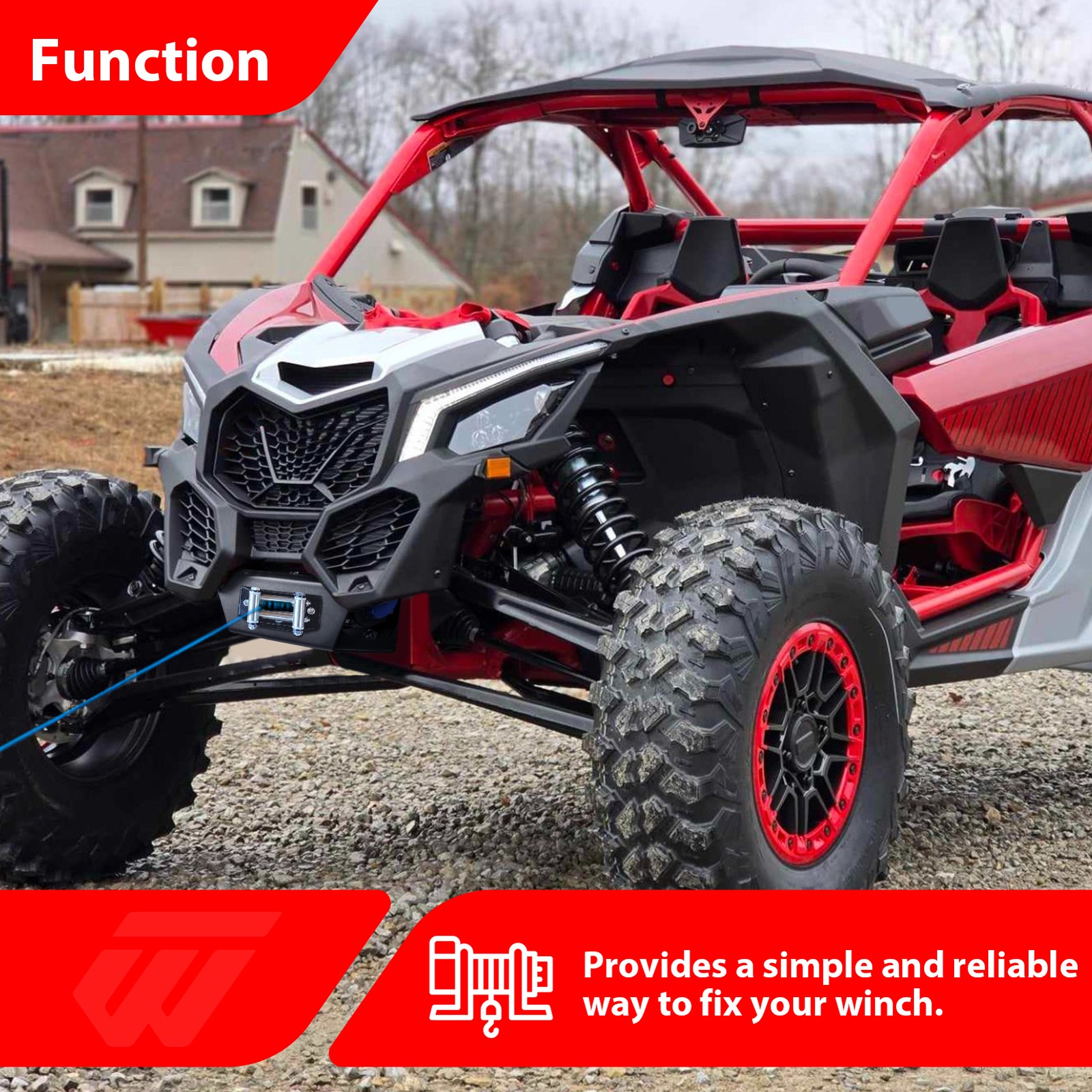 No Drill Winch Mounting Plate For Can Am Maverick X3/X3 Max 2017-2025