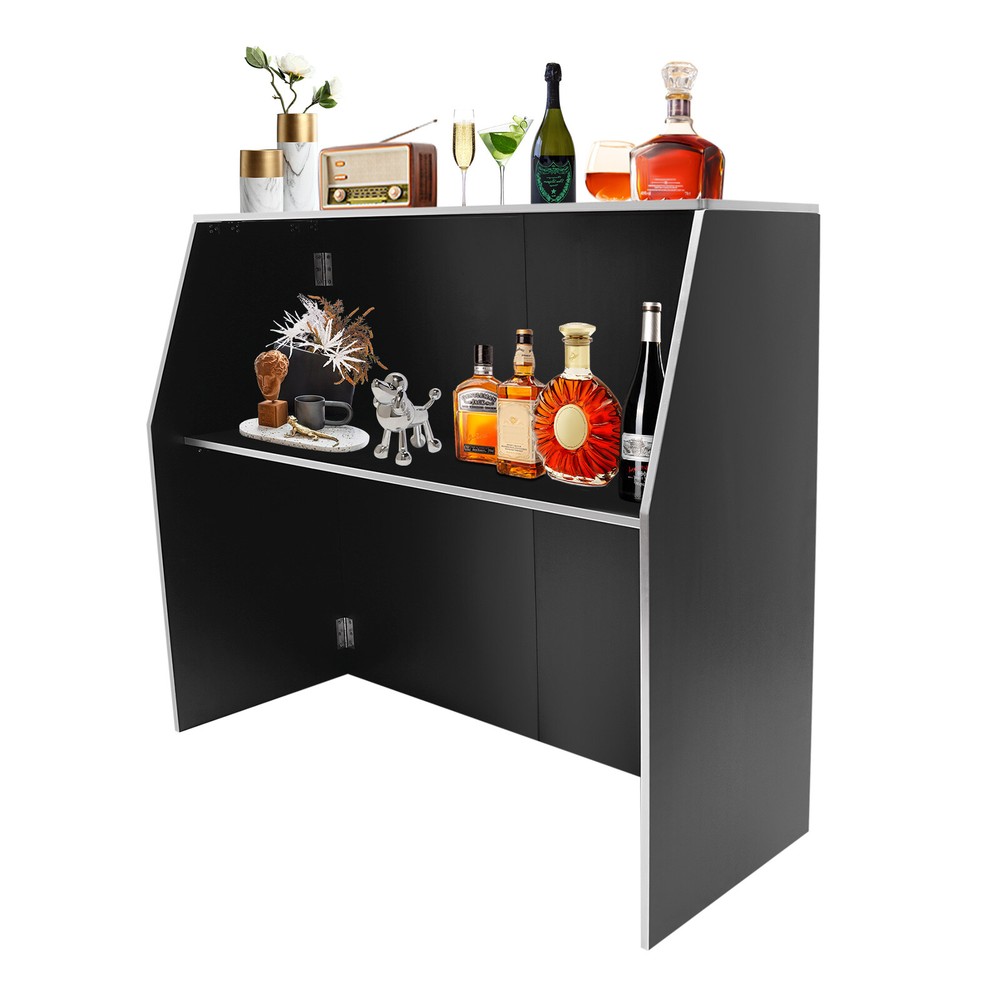 Double Layer Bar Prep Table Set - Mobile Bartender Station for Events