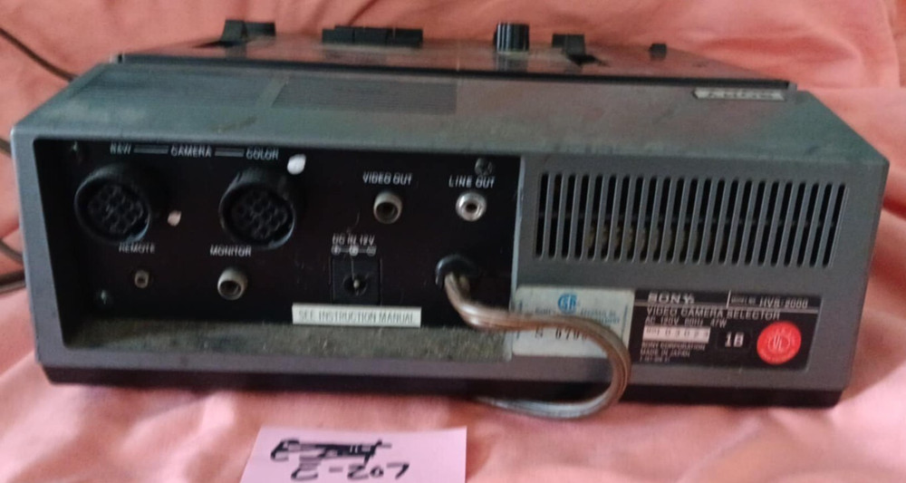 Vintage Sony HVS-2000 Video Camera Selector Switcher, Excellent Cond, Untested