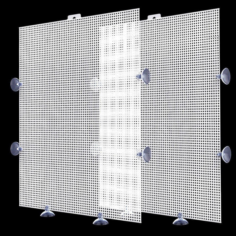 2 Pack Fish Tank Divider, Plastic Grid Cuttable Grid Plate Fish Separator wit...