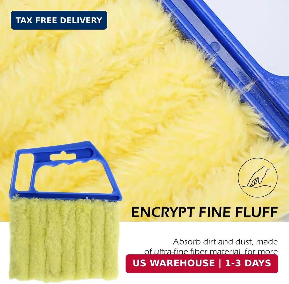 2PCS Blind Cleaner Duster Tool, Microfiber Washable Handheld Mini Duster Brush,