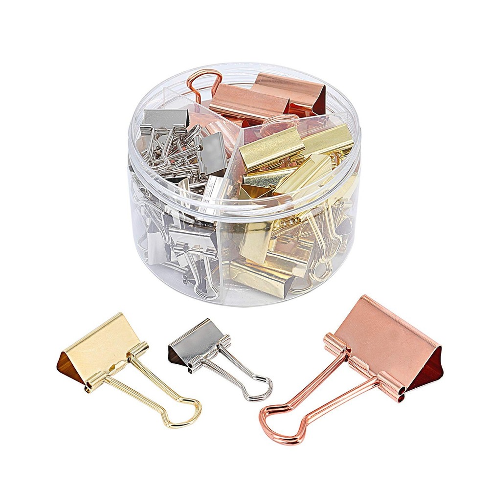Office Binder Paper Clips Assorted Sizes Set (Small, Medium, Large) Multicolo...