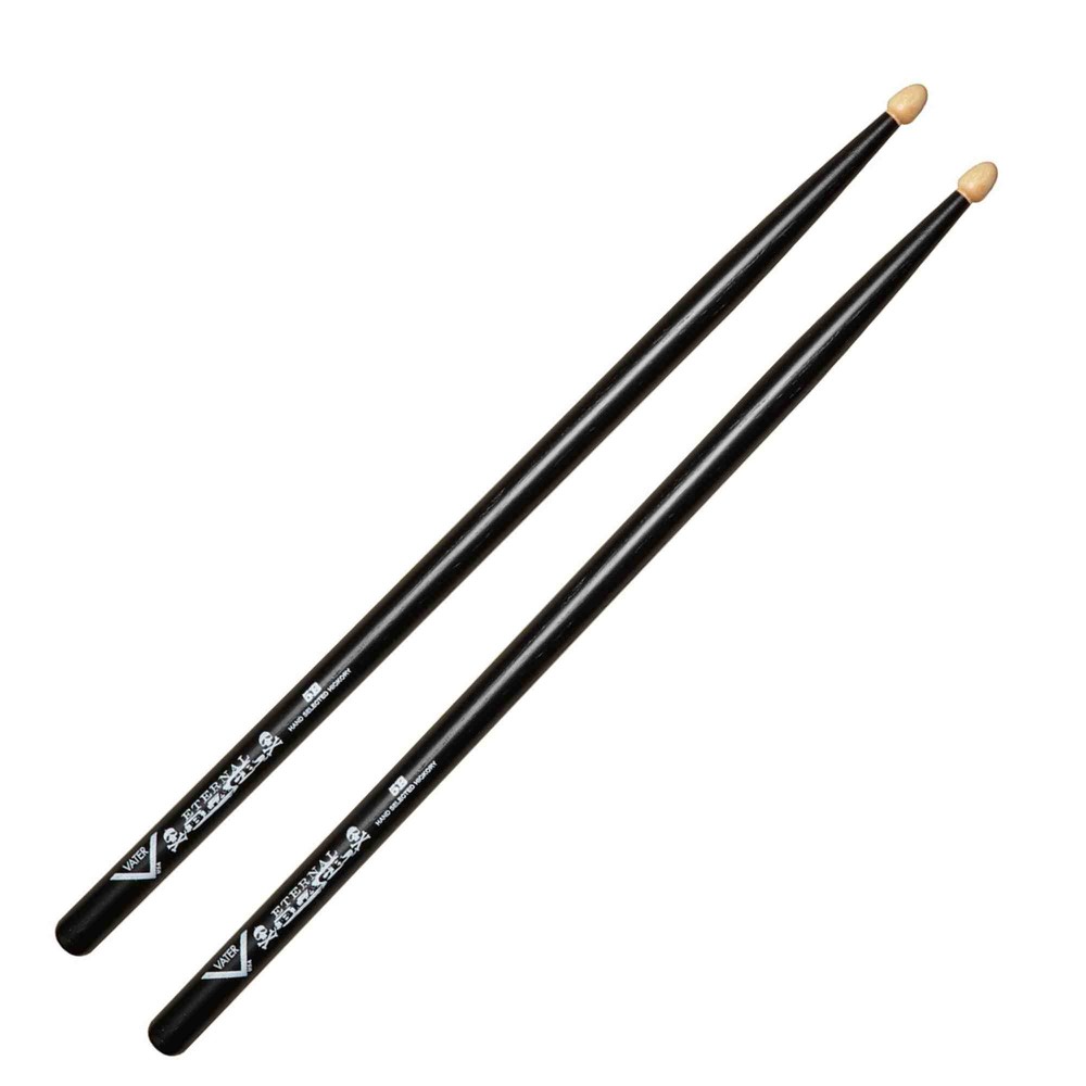Vater Eternal Black 5B Wood Tip Drumsticks