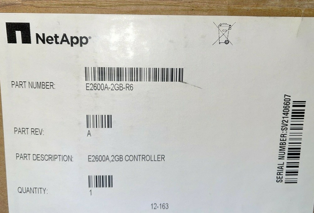 NetApp PN:E2600A-2GB-R6 CONTROLLER DRIVE MODULE I/F-4 100120-113