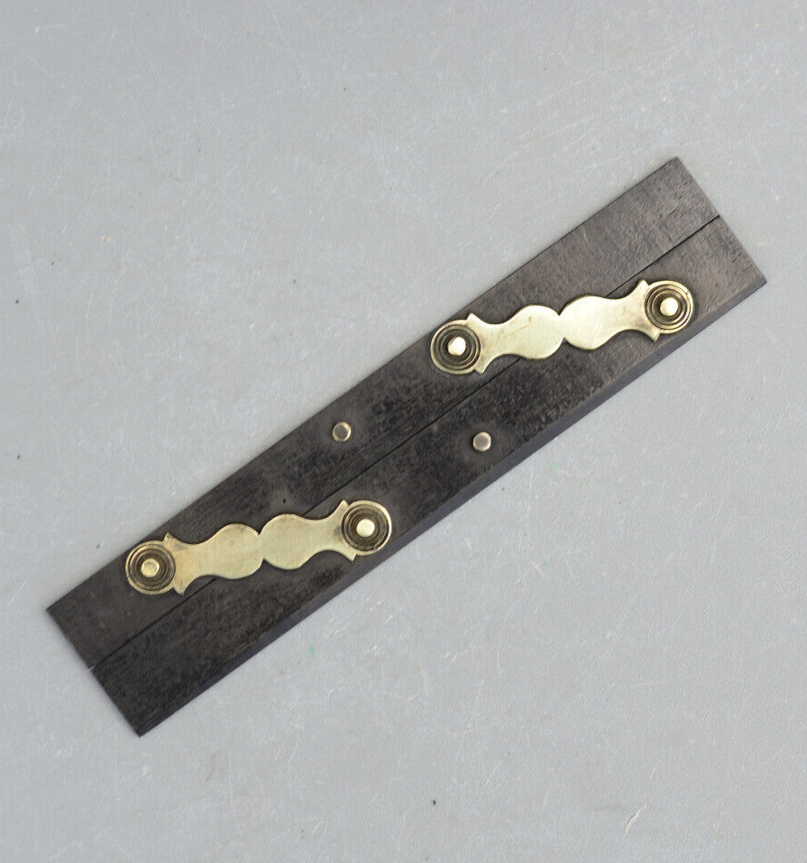 Vintage Ebony Brass Parallel Ruler Maritime Technical Drawing Architect  6''