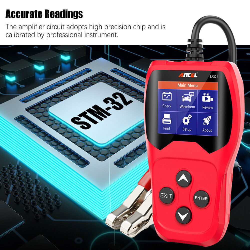 12V Battery Load Tester Auto Digital Analyzer Alternator Cranking Charging Test