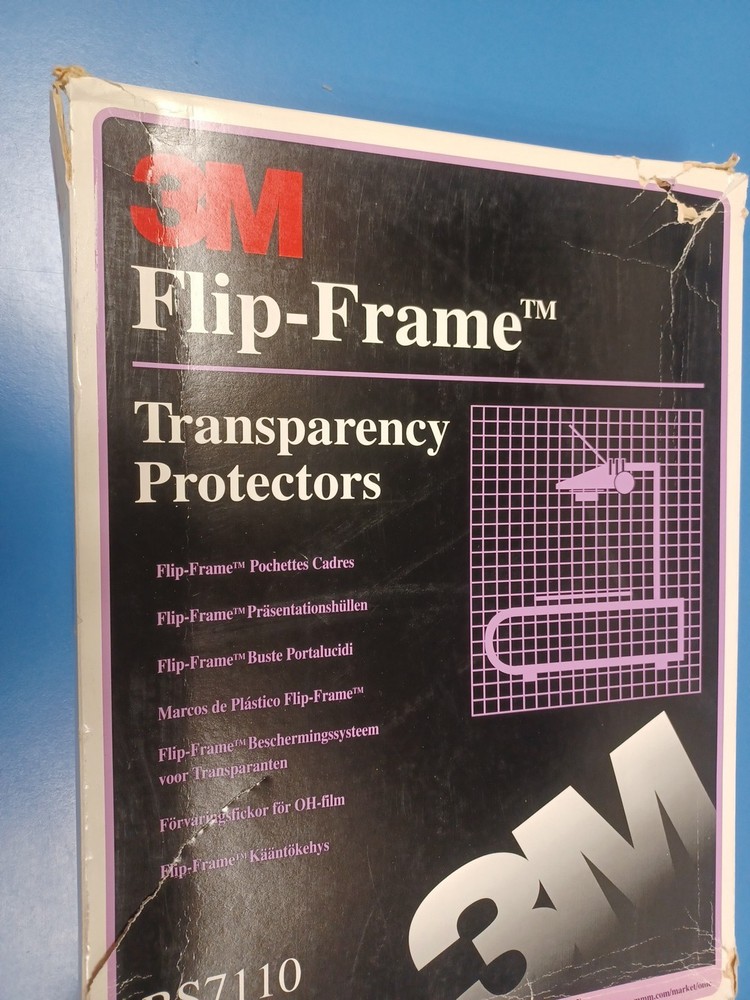 3M Flip-Frame RS7110 Transparency Protectors x 100 Visual Sysyems Division
