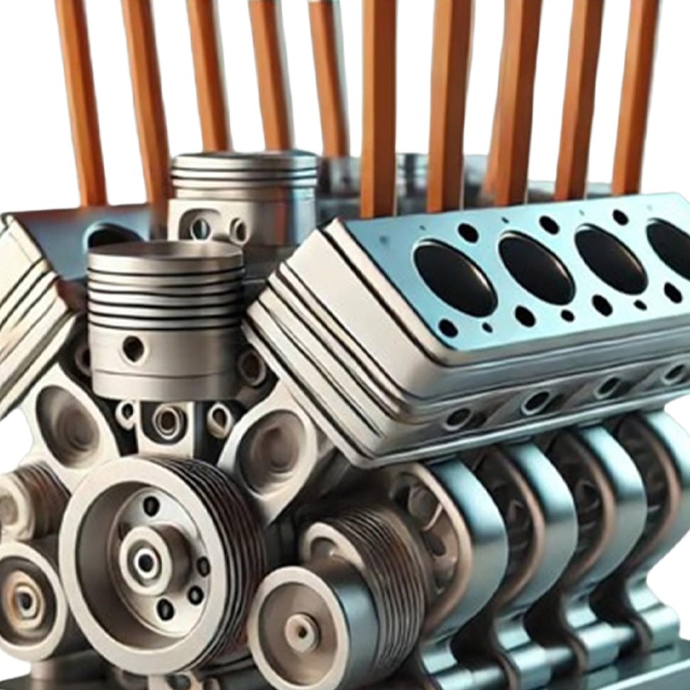 Pen Holder with V8 Engine Engine Block Pencil Organizer Storage Desktop Decor