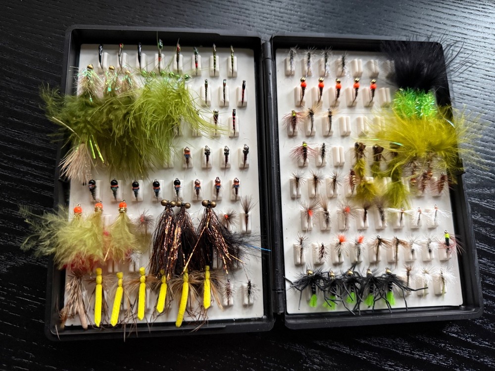 Fly fishing box (fox box) with 100 flies