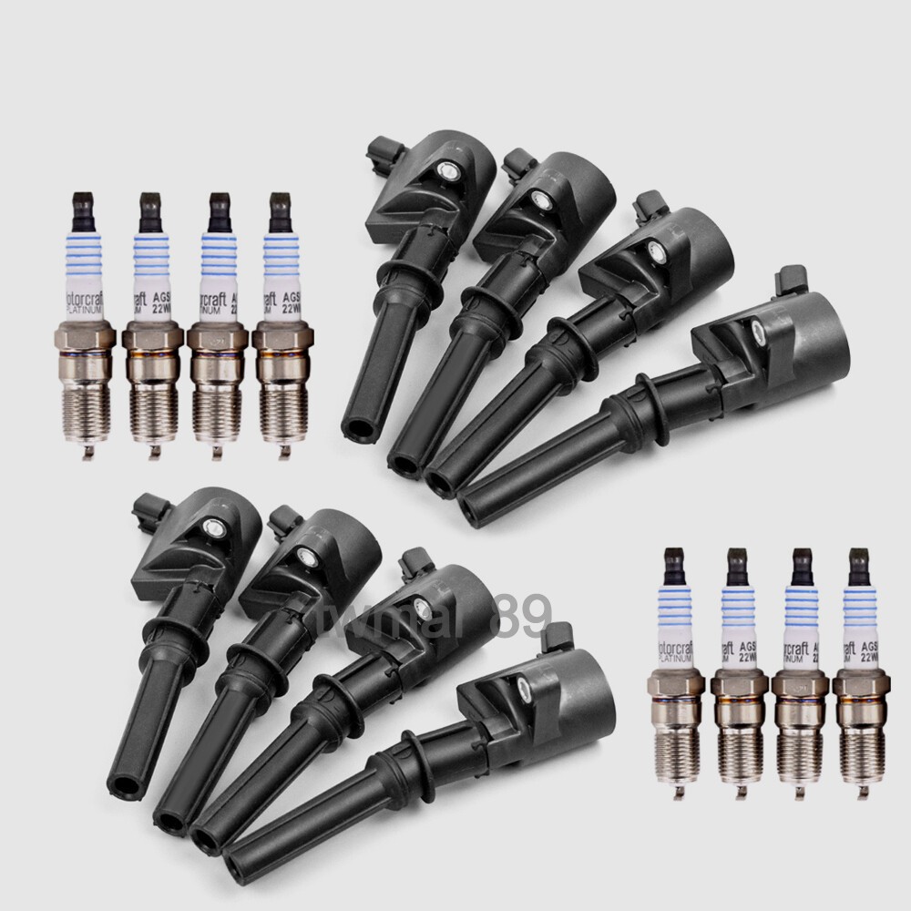 8Set Genuine OEM Ignition Coil DG508 &Spark Plug SP479 For Ford F150 4.6L 5.4L