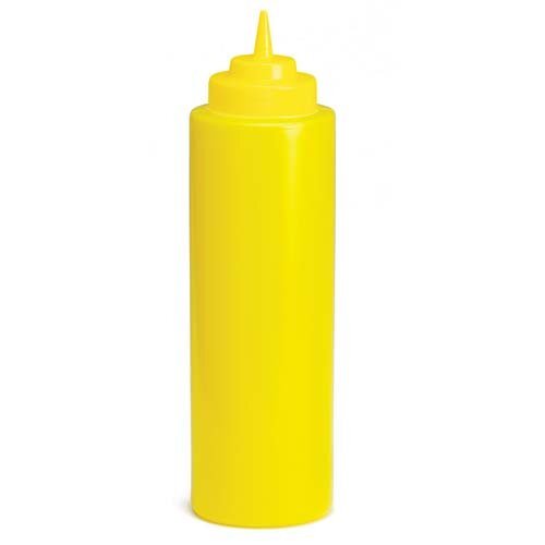 Tablecraft CSBW-16-Y Squeeze Bottle - One-End, Wide Mouth, 16 oz, Yellow