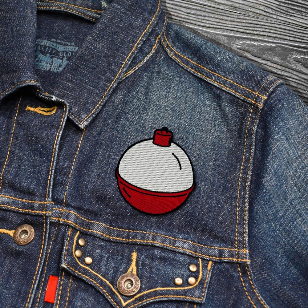 Fishing Bobber Embroidered Iron-on Patch
