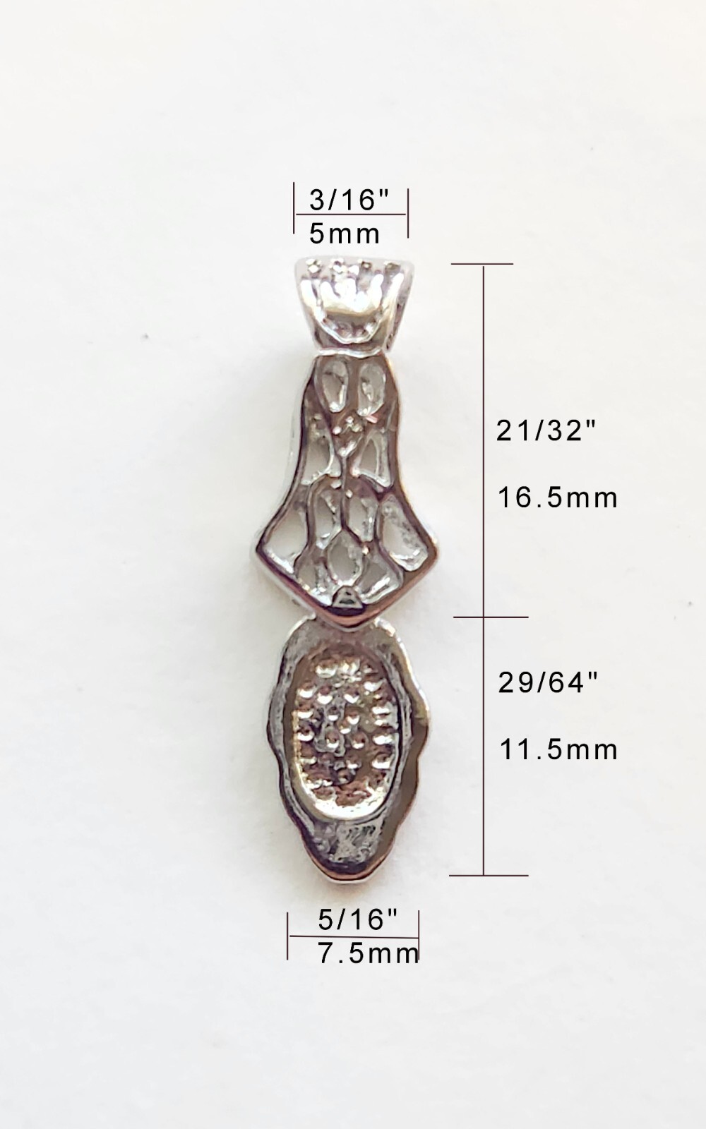 Antique Silver Color Lrg Lattice Glue On Bails (Pkg 5/15) Ships from USA (68AS)