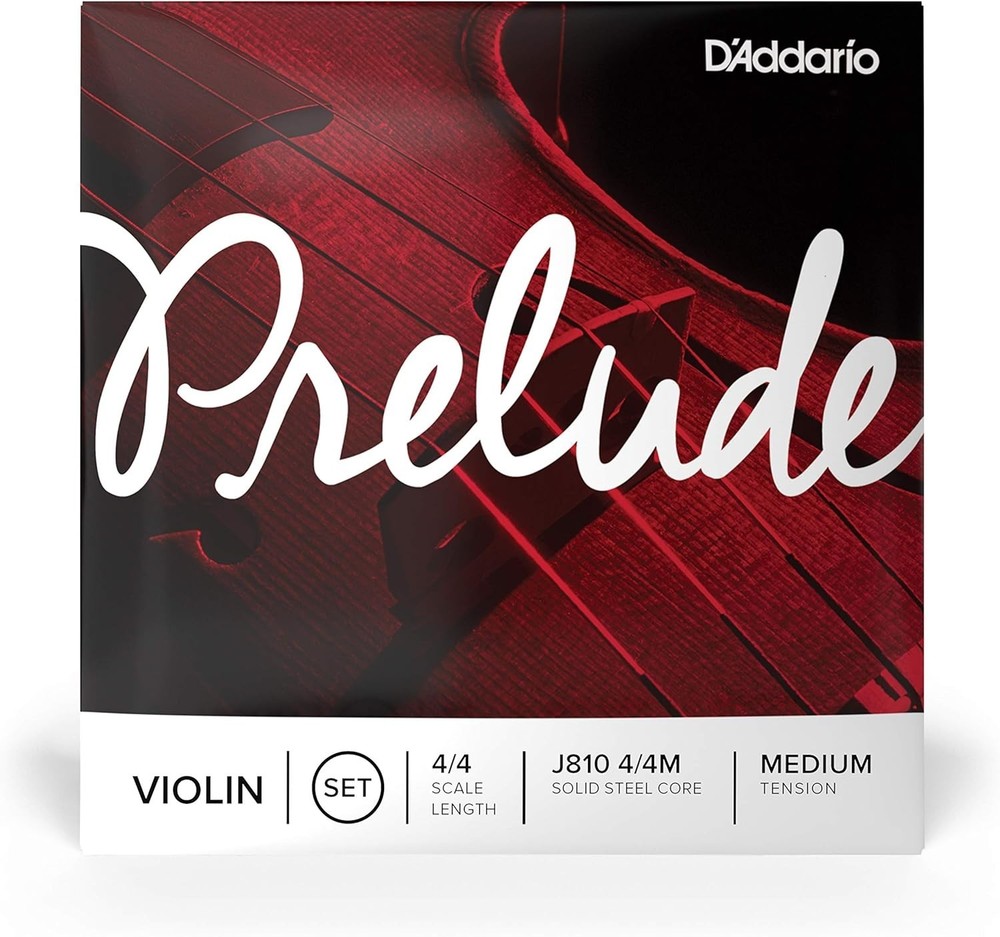 Prelude Violin Strings, J810 4/4M, Medium Tension, 4/4 Scale, 4-String Full Set