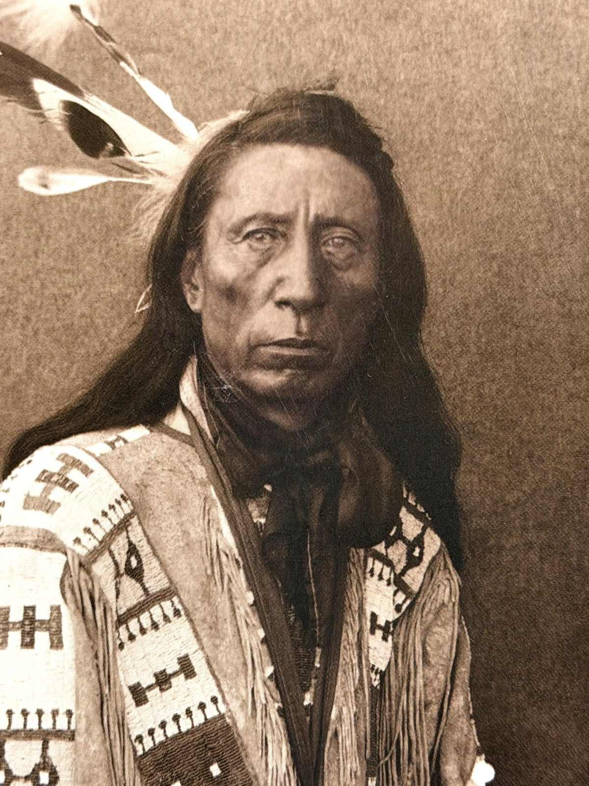 Vintage Native American Indian Portrait of Jack Red Cloud Chief of Oglala Sioux