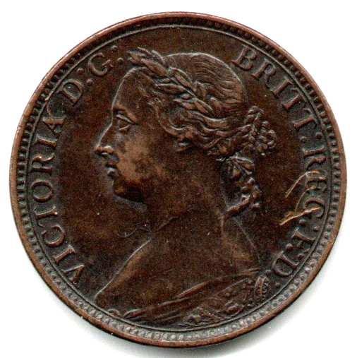 Great Britain Farthing 1891 XF