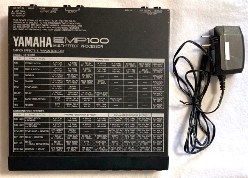 YAMAHA EMP100 Guitar Multi Effects Processor Tested & Working Free Shipping