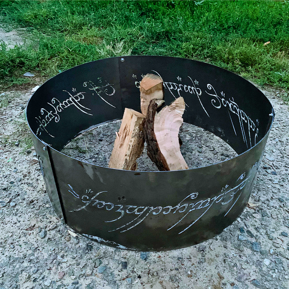Mystical Fire Ring, Custom Heavy Duty Elvish Fire Ring, Backyard Fire Pit