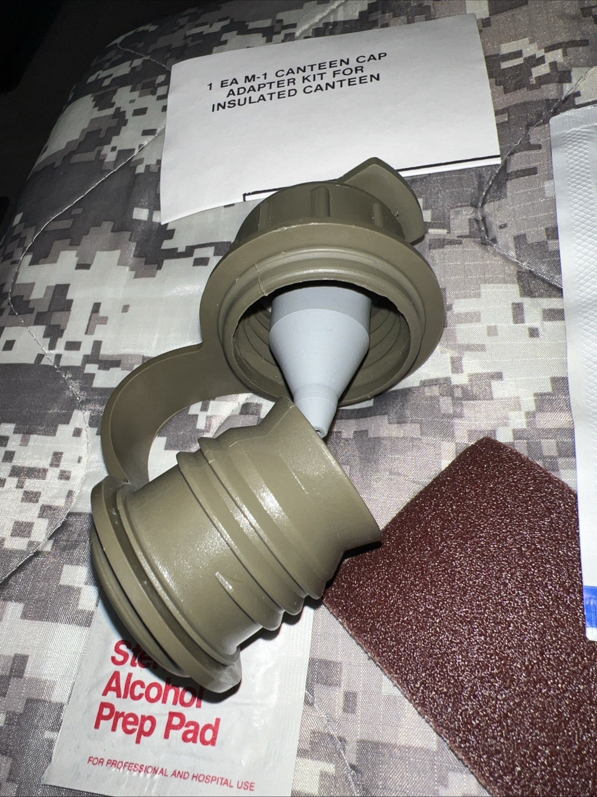 M-1 Canteen Cap Adapter Kit For Insulated Arctic Canteen NEW A-22