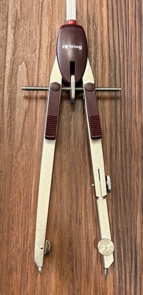 Vintage Rotring Protractor Drafting Tool With Case Made In Germany