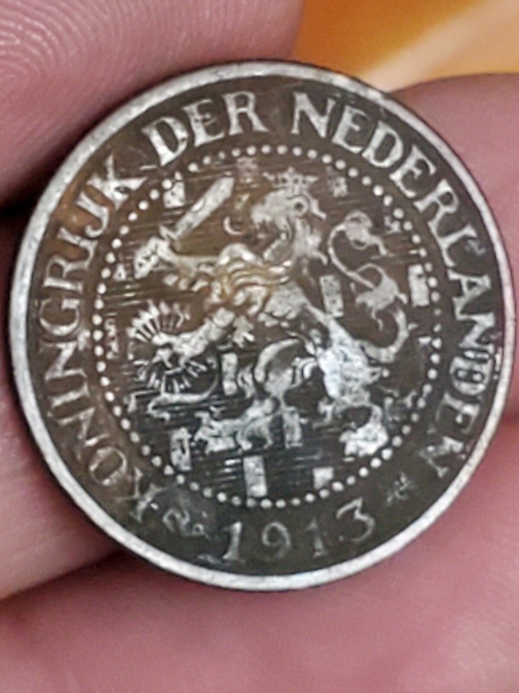 1913 Netherlands 2-1/2 Cent Old Antique Coin