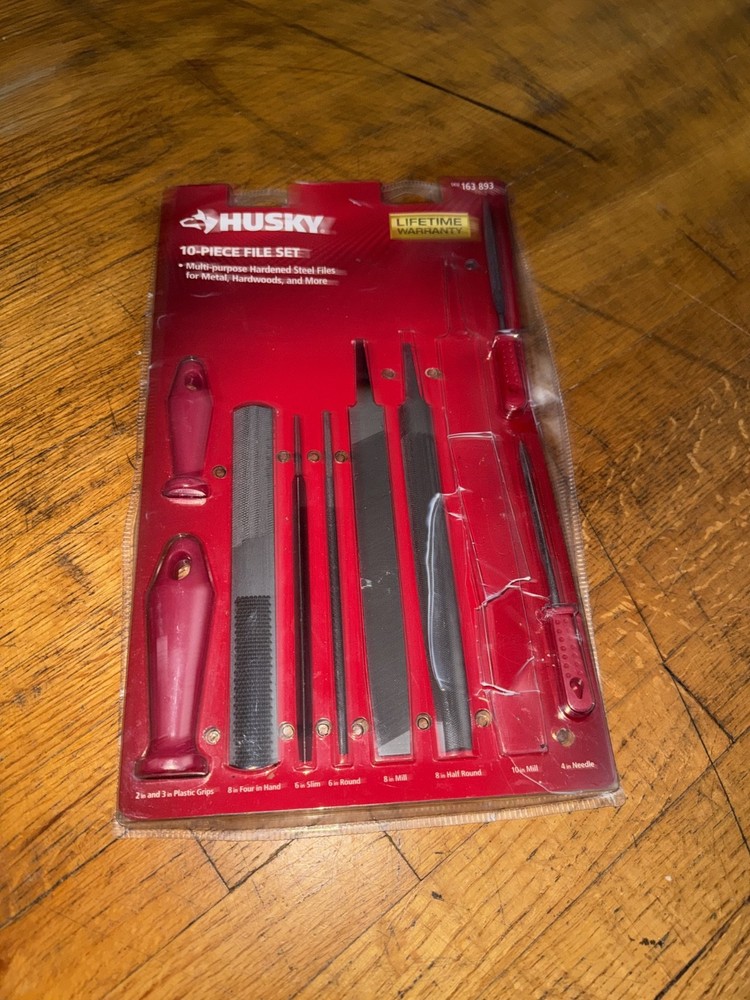 8 Pack Assorted Files, 22105HD, Interchangeable Plastic Handles, Woodworking