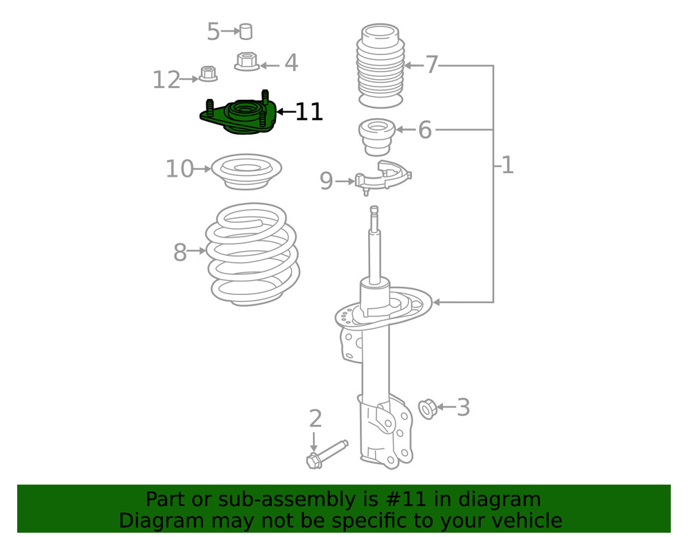 Genuine Ford Upper Mount FR3Z3A197A